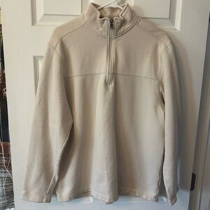 St. Johns Bay Beige Half Zip-Up Sweater